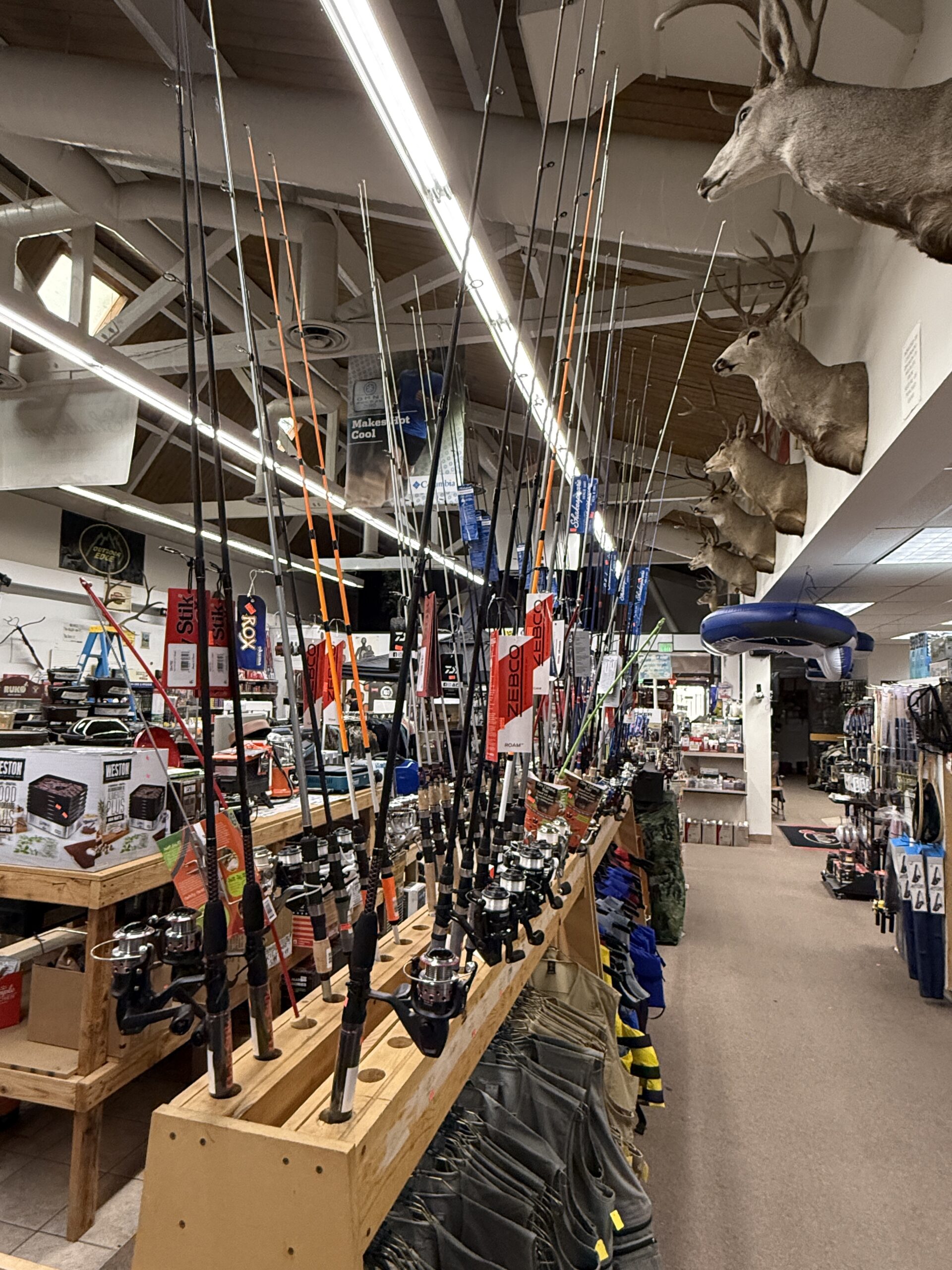 Fishing gear at The Surplus Store