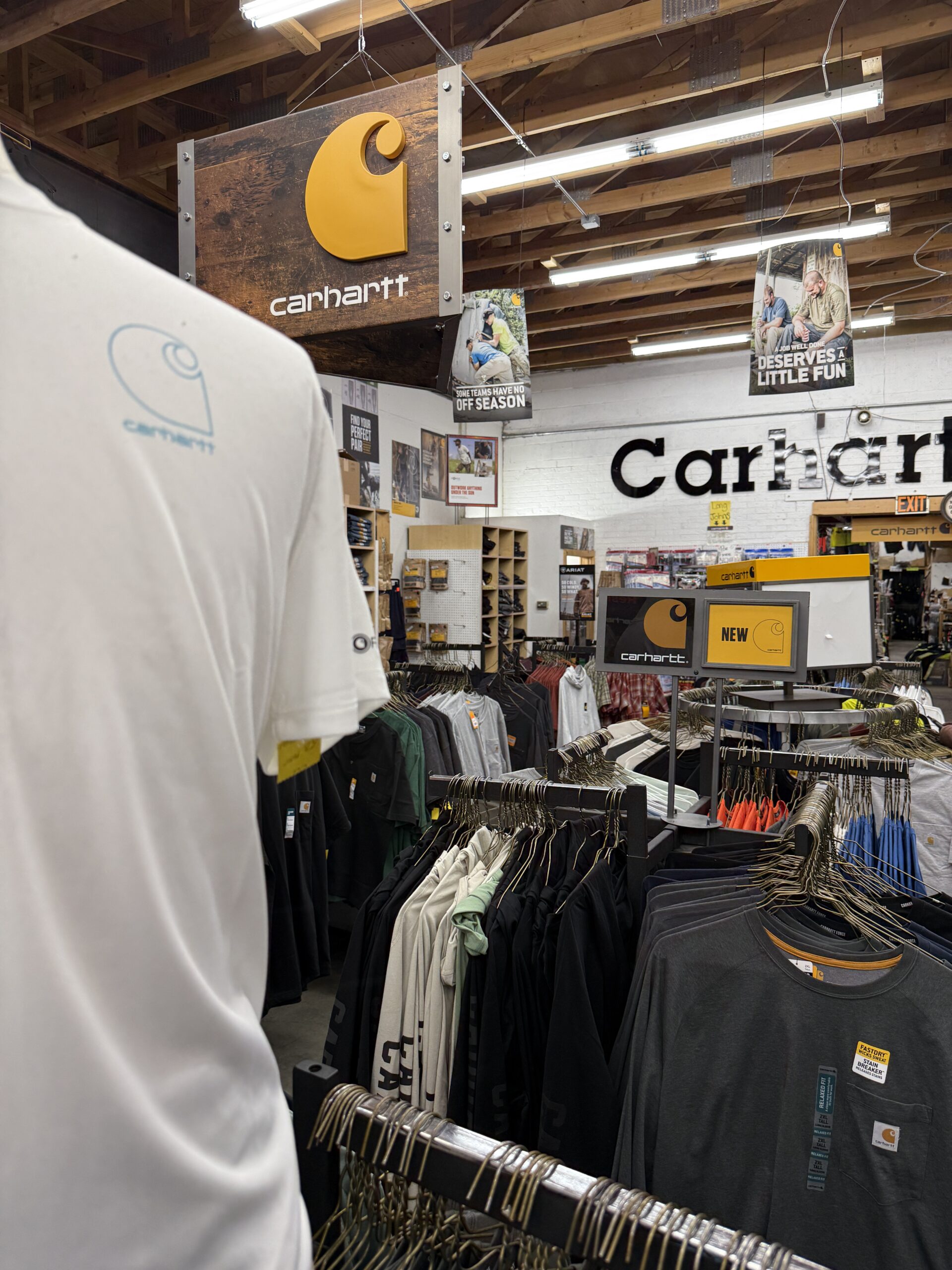 Men's clothing at The Surplus Store