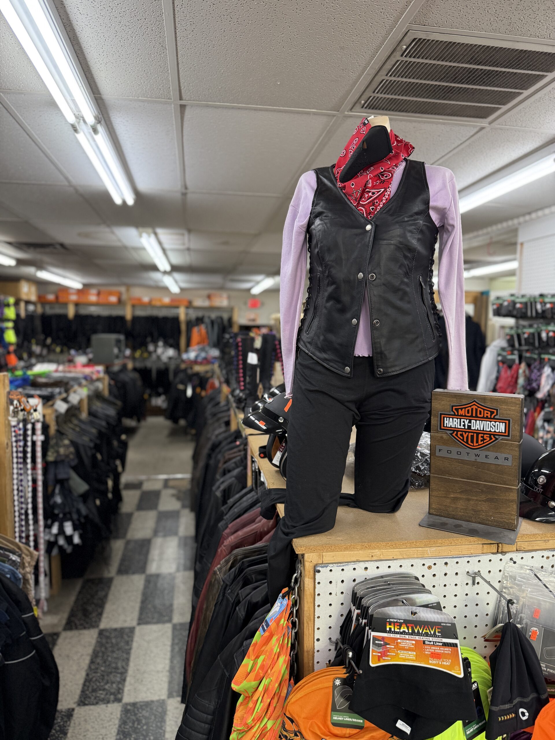 Motorcycle gear at The Surplus Store